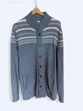 Old Navy Fair Isle Wool Blend Button Cardigan Sweater XL